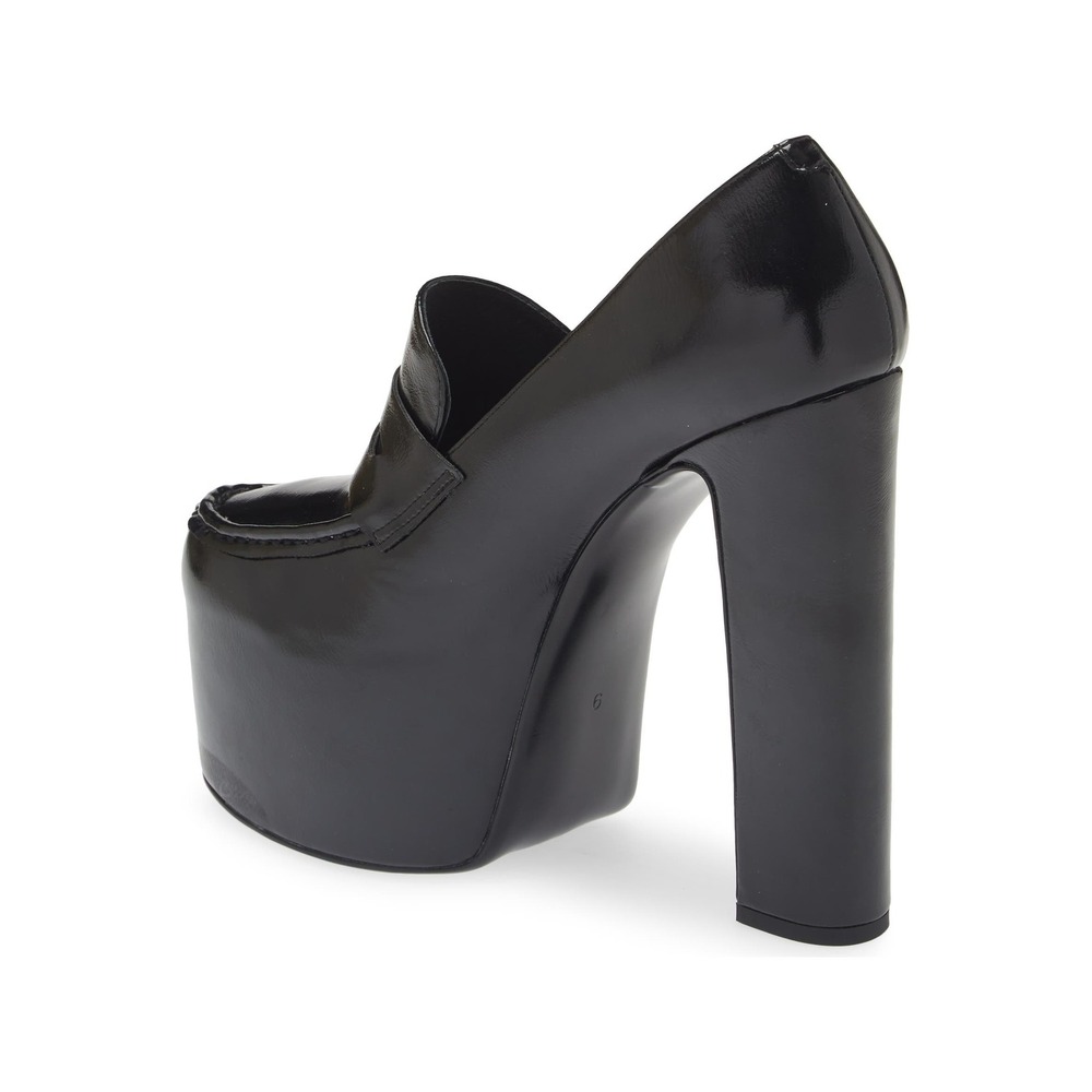 Jeffrey Campbell Long Last Platform Penny Loafers in Black Size 8.5 whimsigoth - Picture 2 of 15